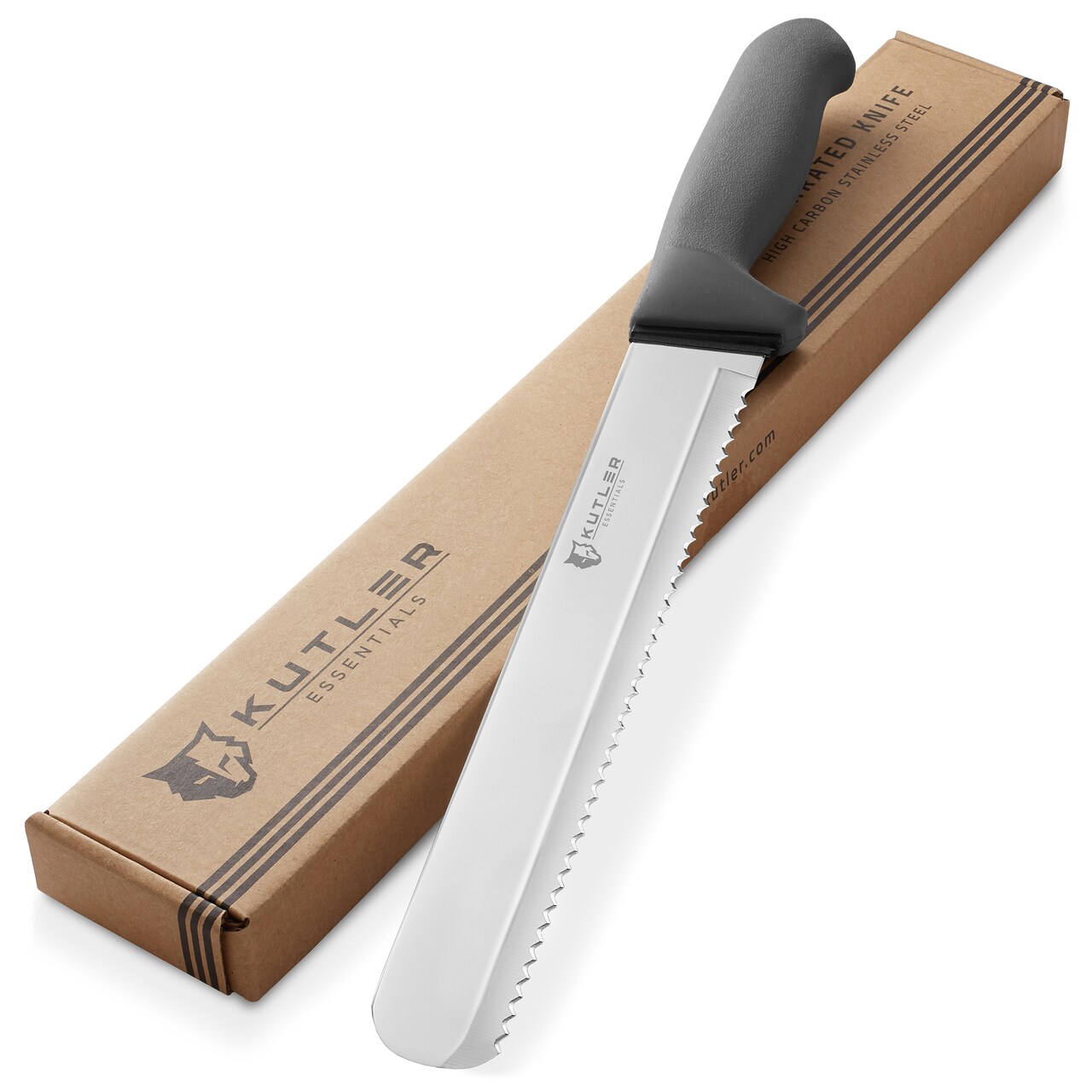 KUTLER Professional Bread Knife and Cake Slicer with Serrated Edge - Ultra-Sharp Stainless Steel Cutlery